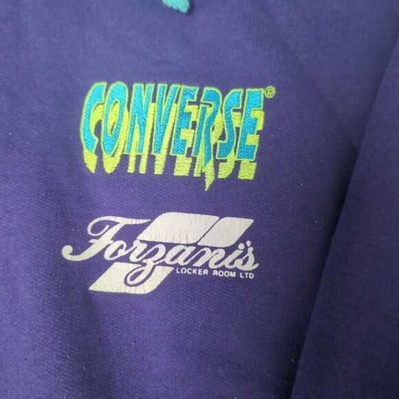 Vintage Converse Purple and Teal 90's Made in Canada Sweater Size Large - Picture 2 of 8